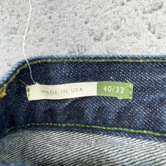 Sid Mashburn Jeans Mens 36x29 Blue Wide Leg Button Fly Indigo USA Made Tag 40x32